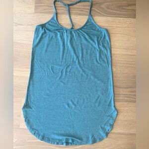 Teal racerback mini dress